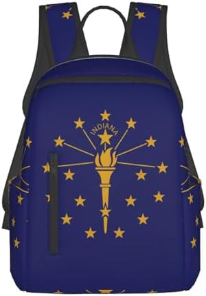 Indiana state flag print hiking backpack