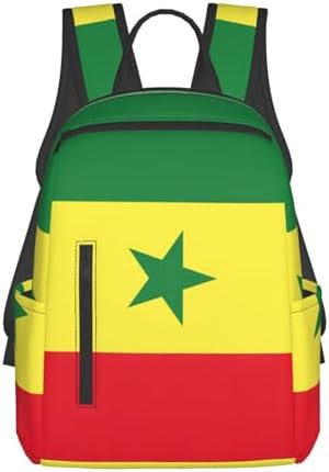 Flag of Senegal print hiking daypack