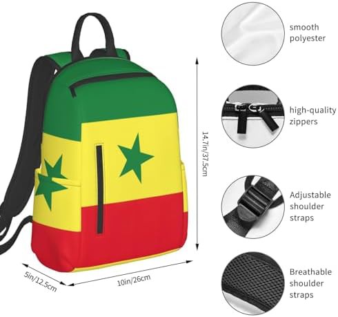 Flag of Senegal print hiking daypack — photo 4