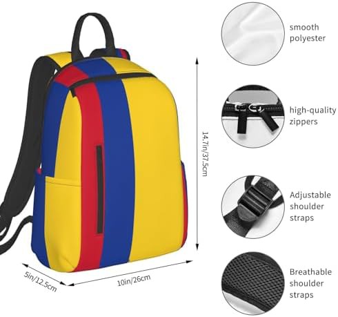 Colombia flag print hiking backpack — photo 4
