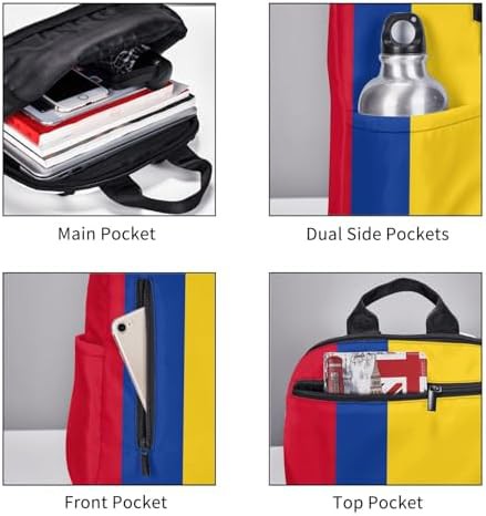 Colombia flag print hiking backpack — photo 5