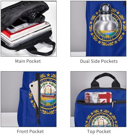 New Hampshire flag print hiking backpack — photo 5