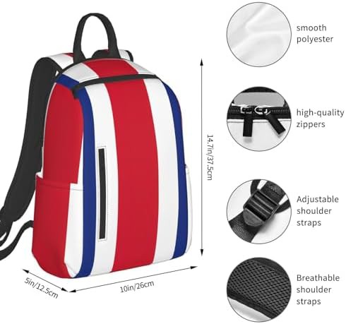 Costa Rica flag print hiking backpack — photo 4
