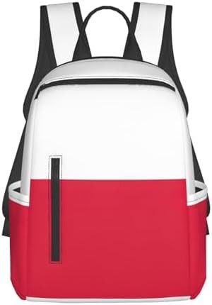 Polish flag print hiking backpack