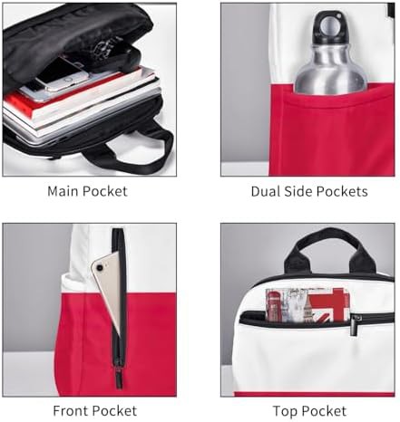 Polish flag print hiking backpack — photo 5