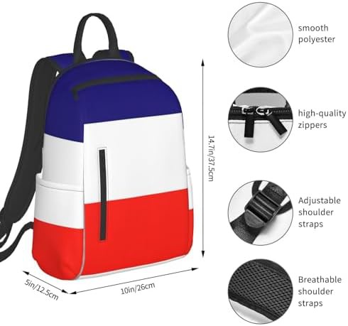 French flag print hiking daypack — photo 4
