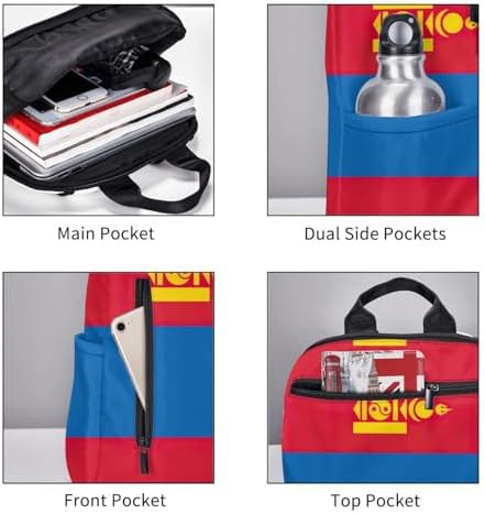 Mongolian flag print hiking camping daypack — photo 5