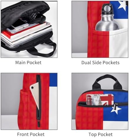 Flag of Chile print hiking backpack — photo 5