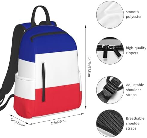 French flag print hiking backpack — photo 4