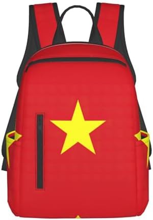 Vietnamese flag print hiking backpack