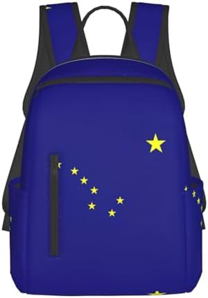 Alaska state flag print hiking backpack