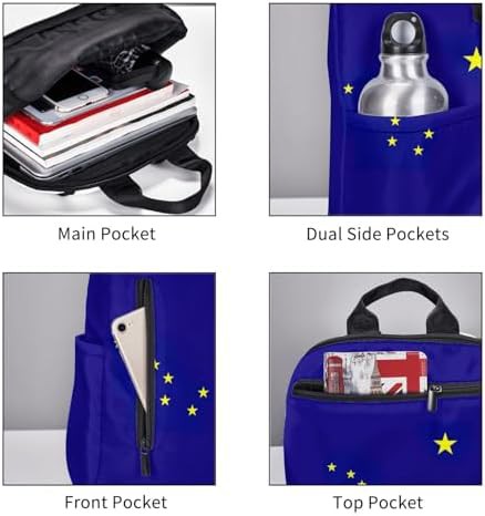 Alaska state flag print hiking backpack — photo 5