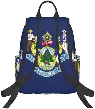 Maine state flag print hiking backpack — photo 3