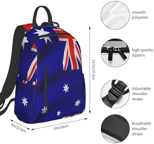 Australian flag print outdoor hiking backpack — photo 4