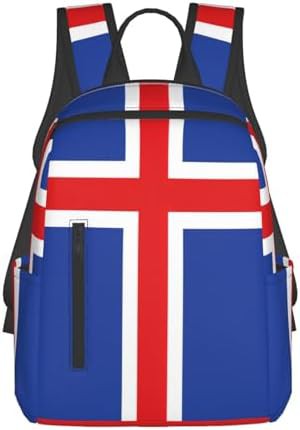 Iceland flag print hiking backpack