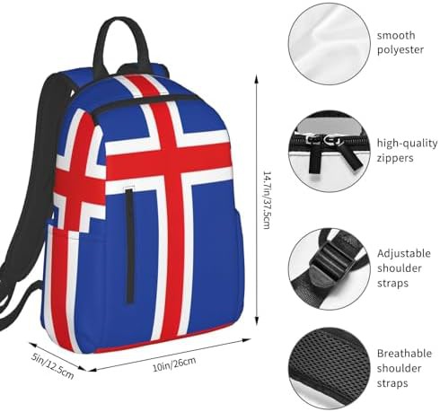 Iceland flag print hiking backpack — photo 4