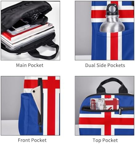 Iceland flag print hiking backpack — photo 5