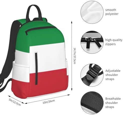 Italian flag print hiking backpack — photo 4