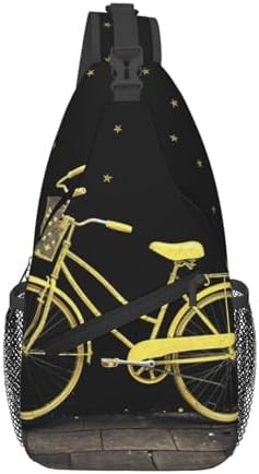 Yellow bike cross chest sling bag