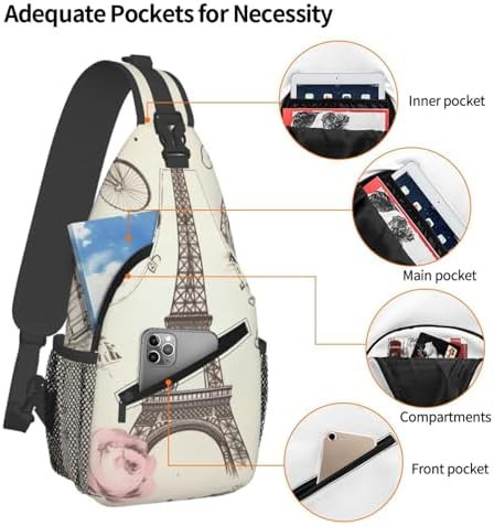 Eiffel tower bicycle sling backpack — photo 4