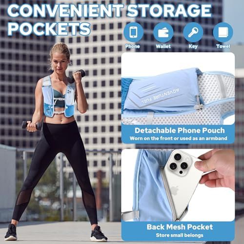 Adjustable waterproof running vest 500ml — photo 4