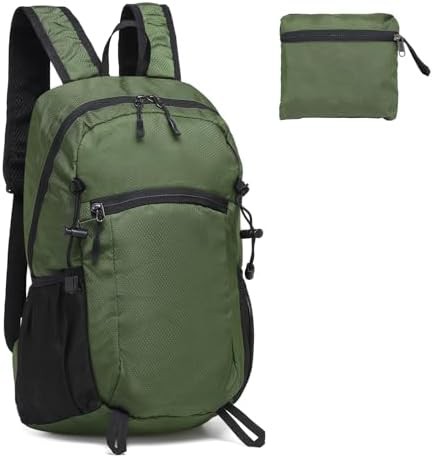 Green small hiking backpack 20L