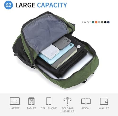 Green small hiking backpack 20L — photo 3
