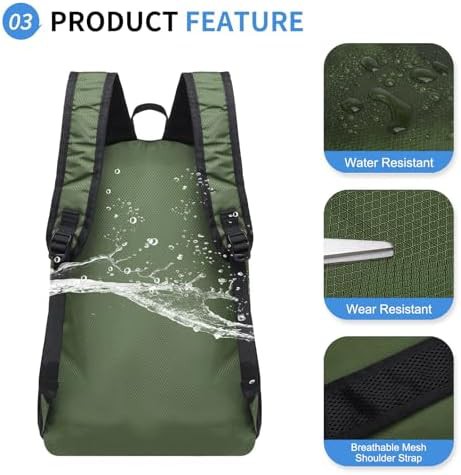 Green small hiking backpack 20L — photo 4