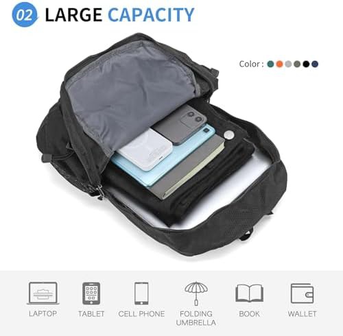 Black small hiking backpack 20L — photo 3