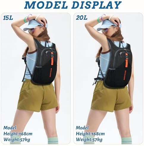 Black 20L foldable ultralight hiking daypack — photo 5