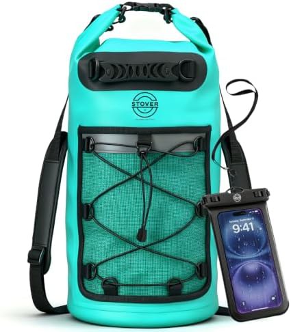 Teal waterproof dry backpack 10L capacity