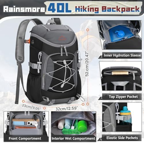 Large Capacity Foldable Hiking Daypack Black — photo 3