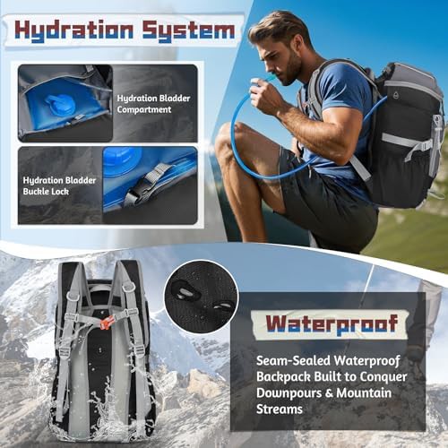Large Capacity Foldable Hiking Daypack Black — photo 4