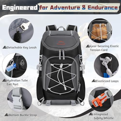 Large Capacity Foldable Hiking Daypack Black — photo 5