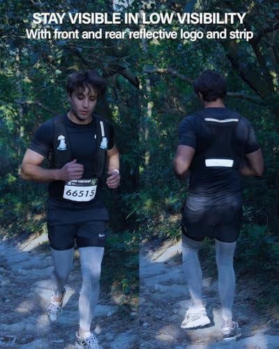 Black reflective running hydration vest medium — photo 4