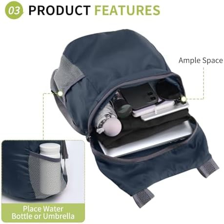 Foldable travel hiking daypack 20L — photo 5