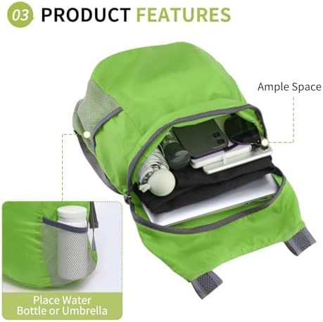 Lightweight foldable hiking daypack 20L — photo 5