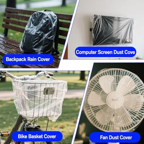 Disposable Waterproof Backpack Rain Covers Ten Pack — photo 4