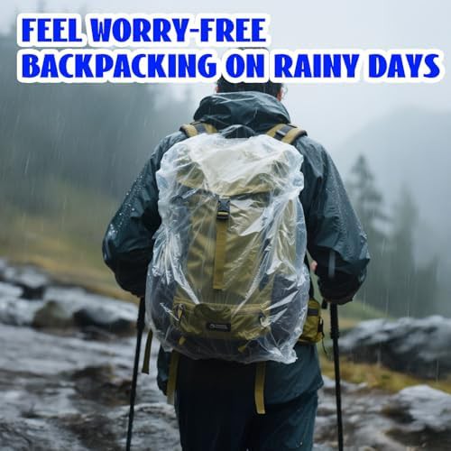 Disposable Waterproof Backpack Rain Covers Ten Pack — photo 5
