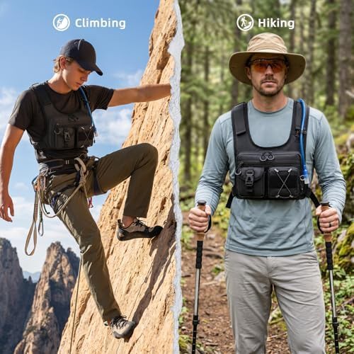 Black running hydration vest with water bladder — photo 3