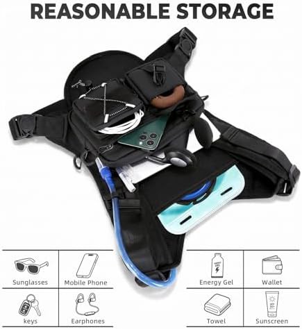 Black running hydration vest with water bladder — photo 5