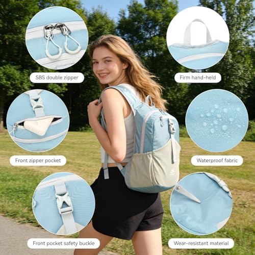 Blue small 15l hiking backpack — photo 3
