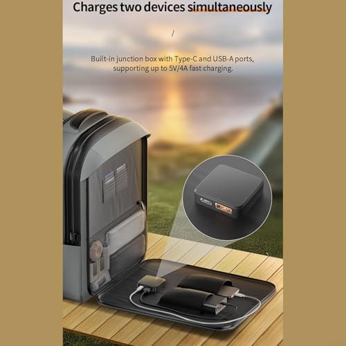 Dual panel solar charging backpack 35L — photo 4