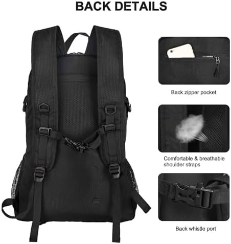 Large 45L Foldable Hiking Daypack with Rain Cover — photo 4