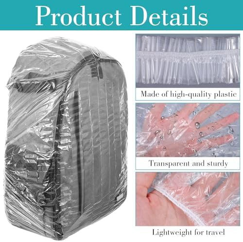 Disposable Waterproof Backpack Rain Covers 10 Pack — photo 3