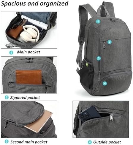 Gray 25L compact foldable gym and hiking bag — photo 4
