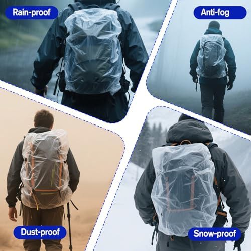 Disposable Waterproof Backpack Rain Covers Thirty Pack — photo 5
