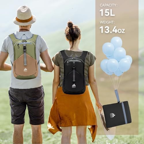 Black pouch 15l hiking backpack — photo 5