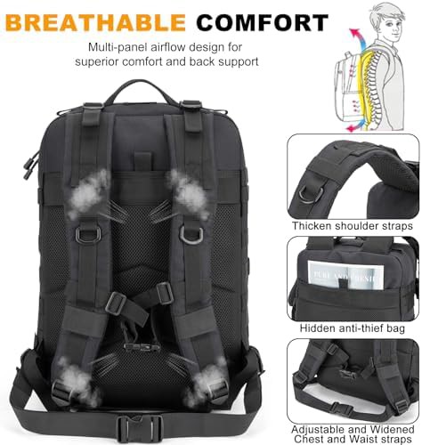 Large military MOLLE tactical backpack 45L — photo 4