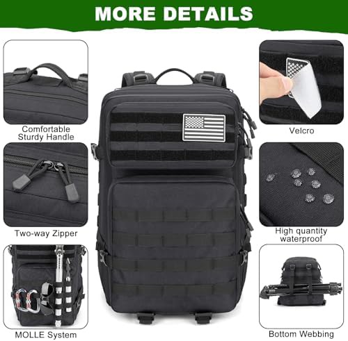 Large military MOLLE tactical backpack 45L — photo 5